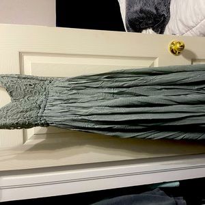 Size large sea green maxi dress, back less